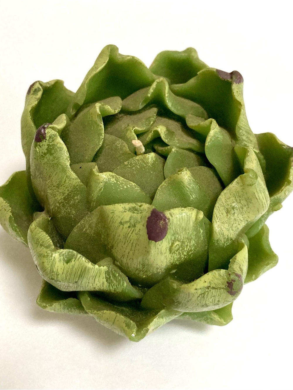 Green Decorative Artichoke Succulent Unique 3” Candle Unused - Home Accents